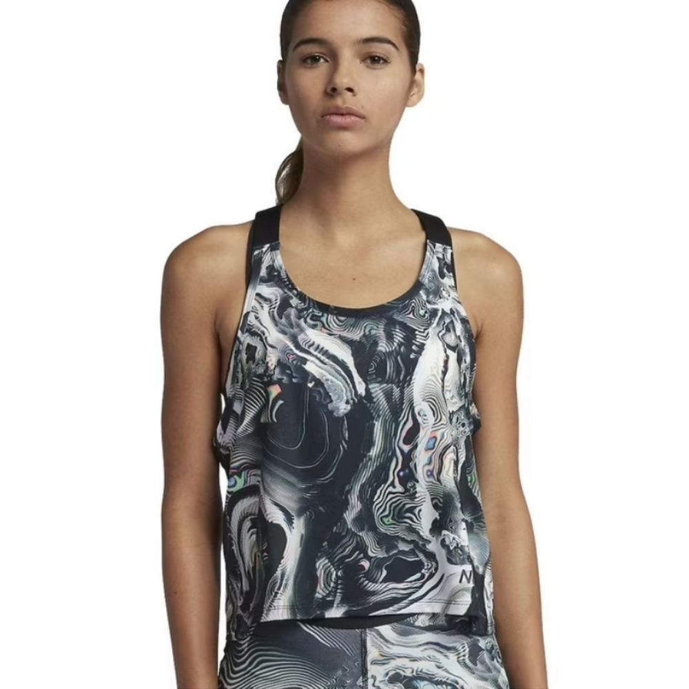 NWT Nike Women's Pro Coral Print Training Racerback Tank Top Scoopneck Dri-Fit
